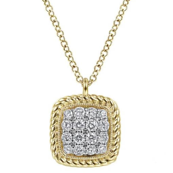 14K Yellow Gold Diamond Necklace